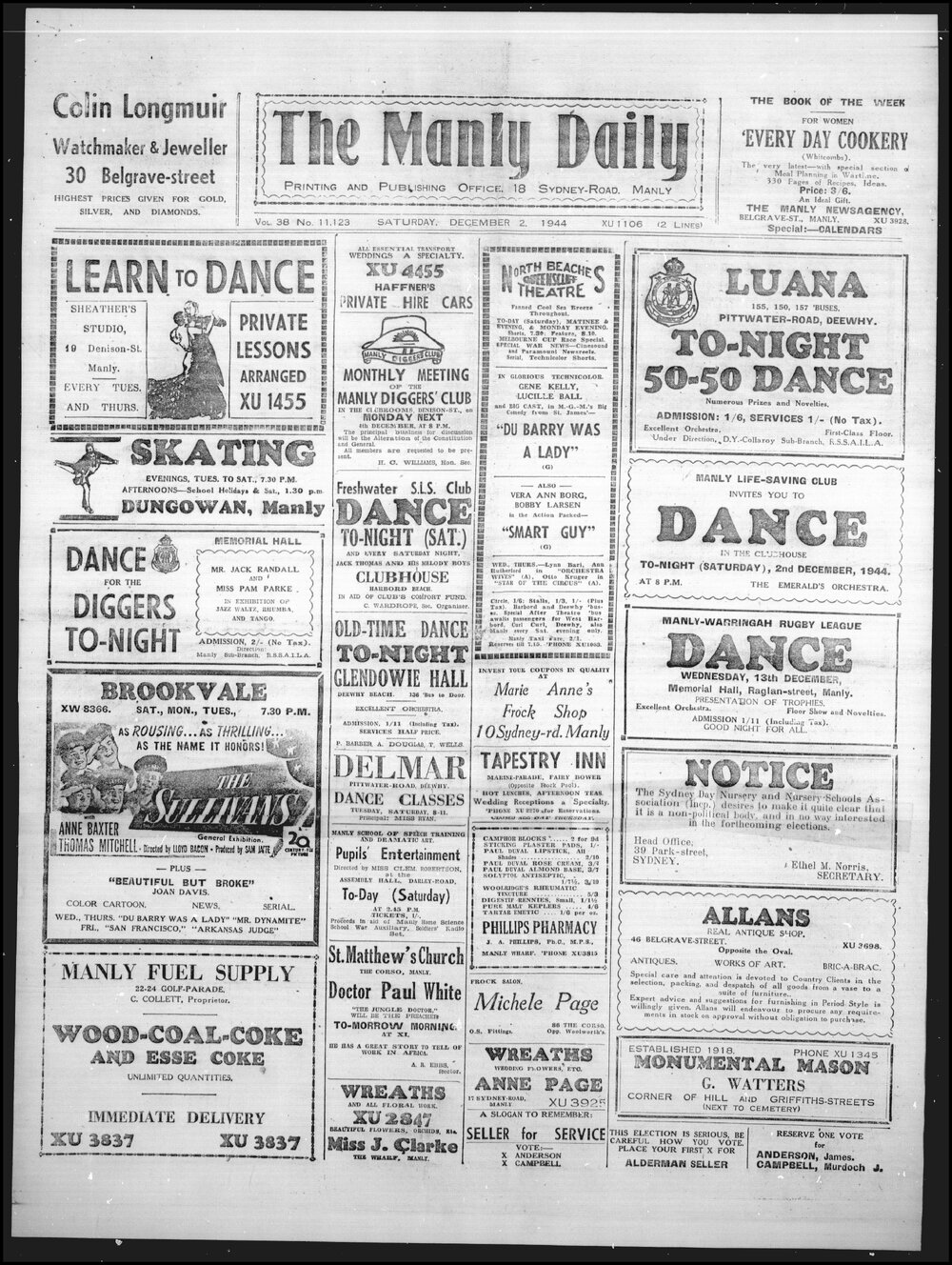 The Manly Daily, Saturday 2 December 1944