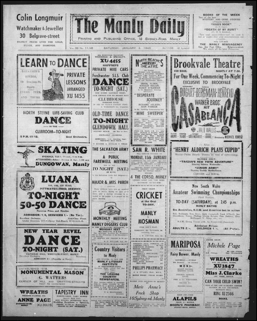 The Manly Daily, Saturday 6 January 1945