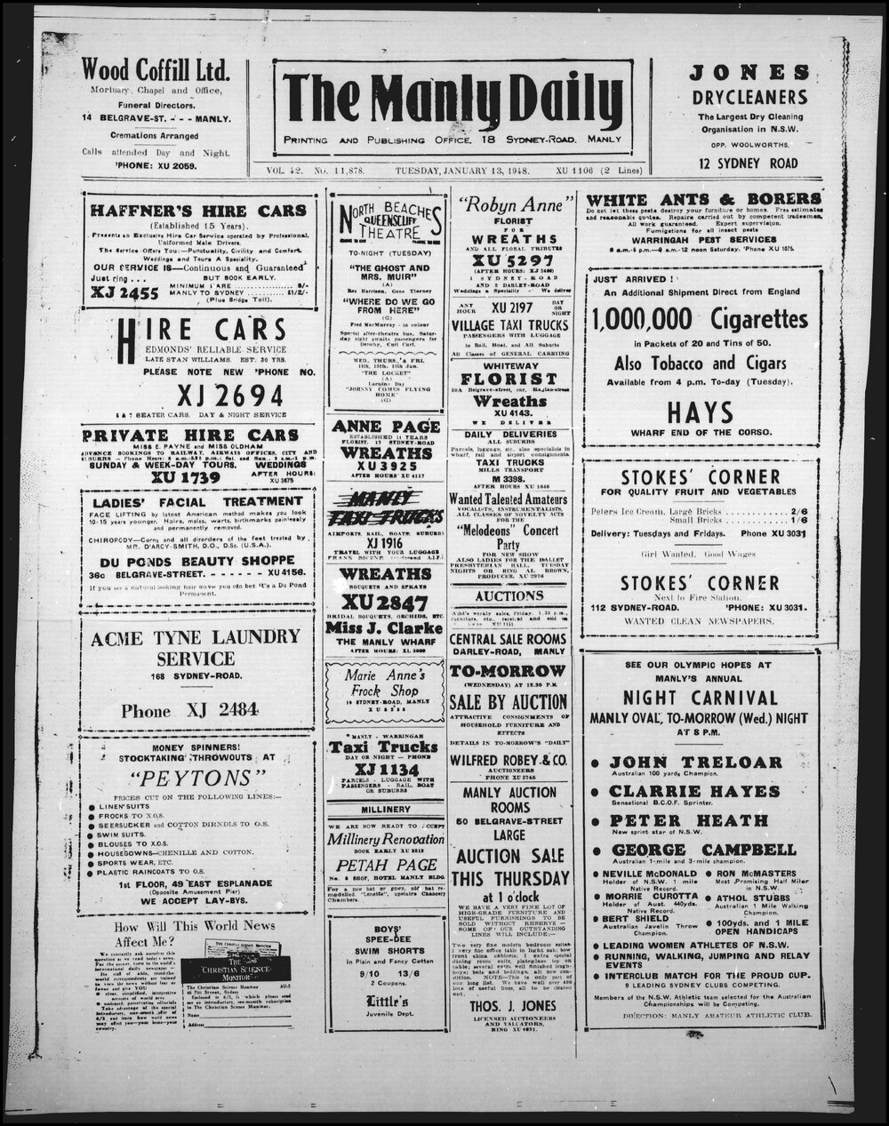 The Manly Daily, Tuesday 13 January 1948