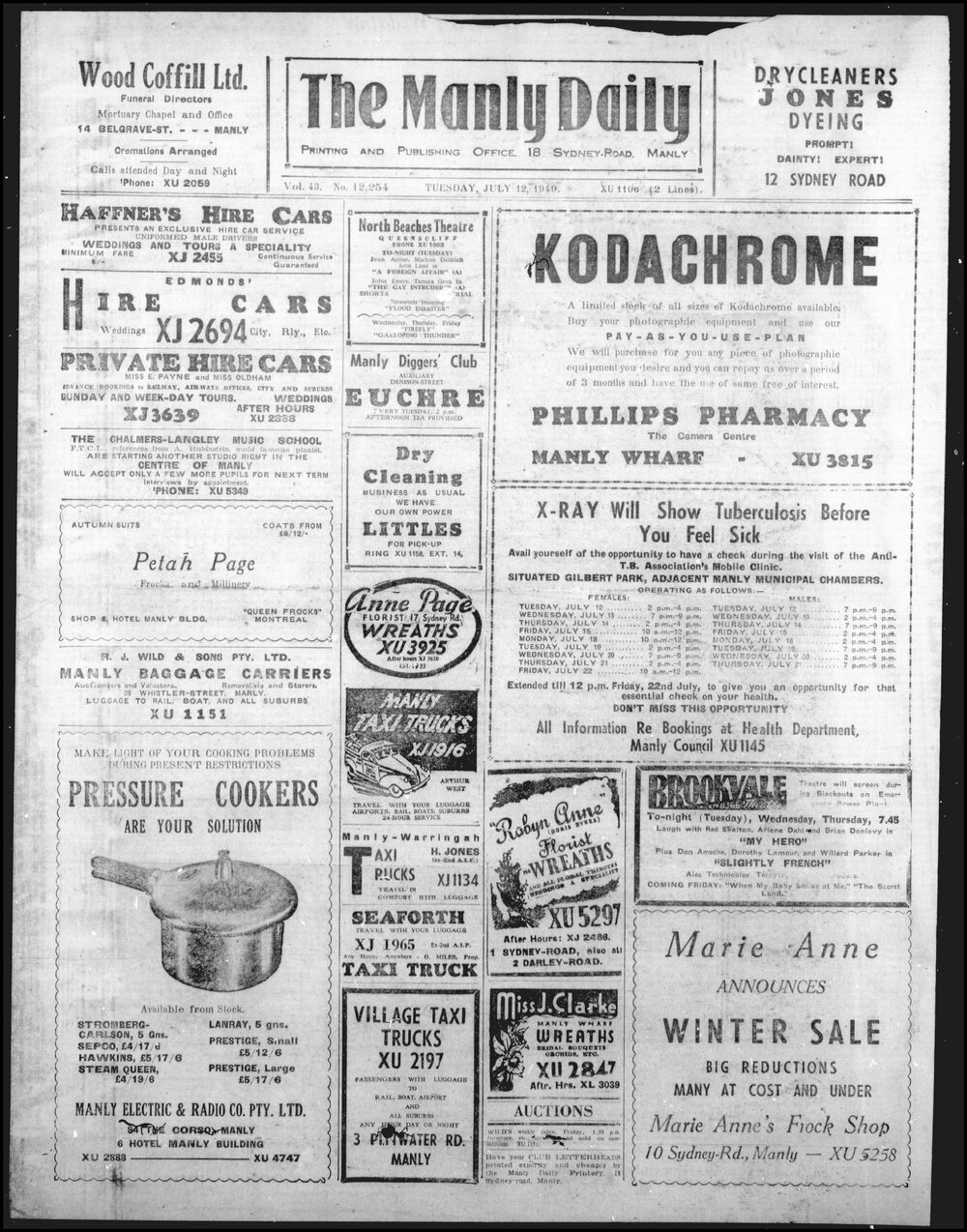 The Manly Daily, Tuesday 12 July 1949