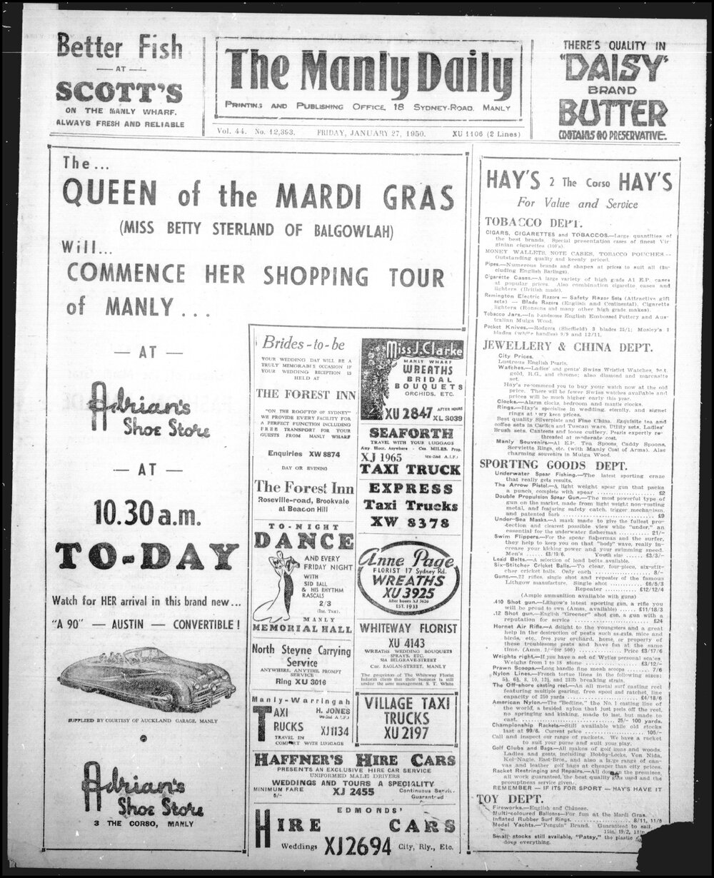The Manly Daily, Friday 27 January 1950