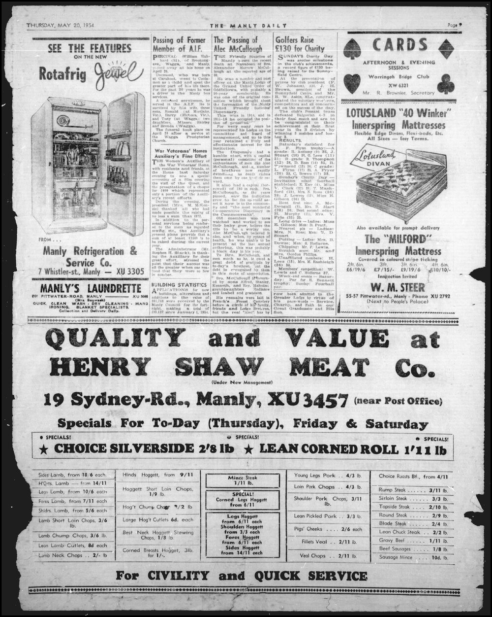 The Manly Daily, Thursday 20 May 1954