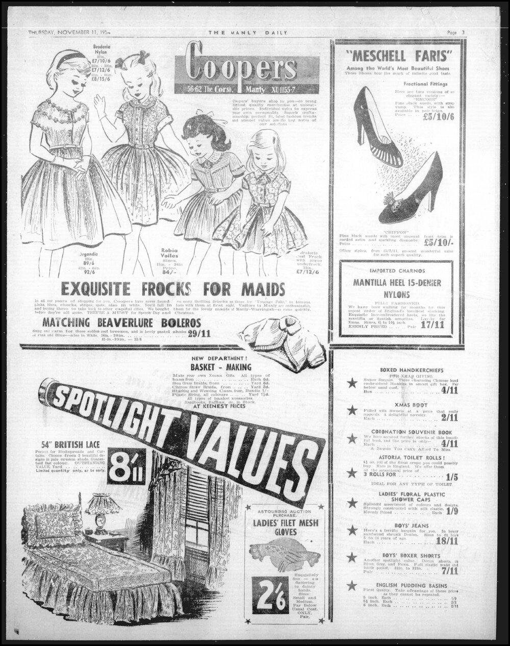 The Manly Daily, Thursday 11 November 1954