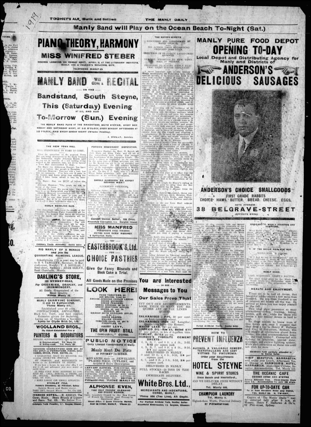 The Manly Daily, c1919