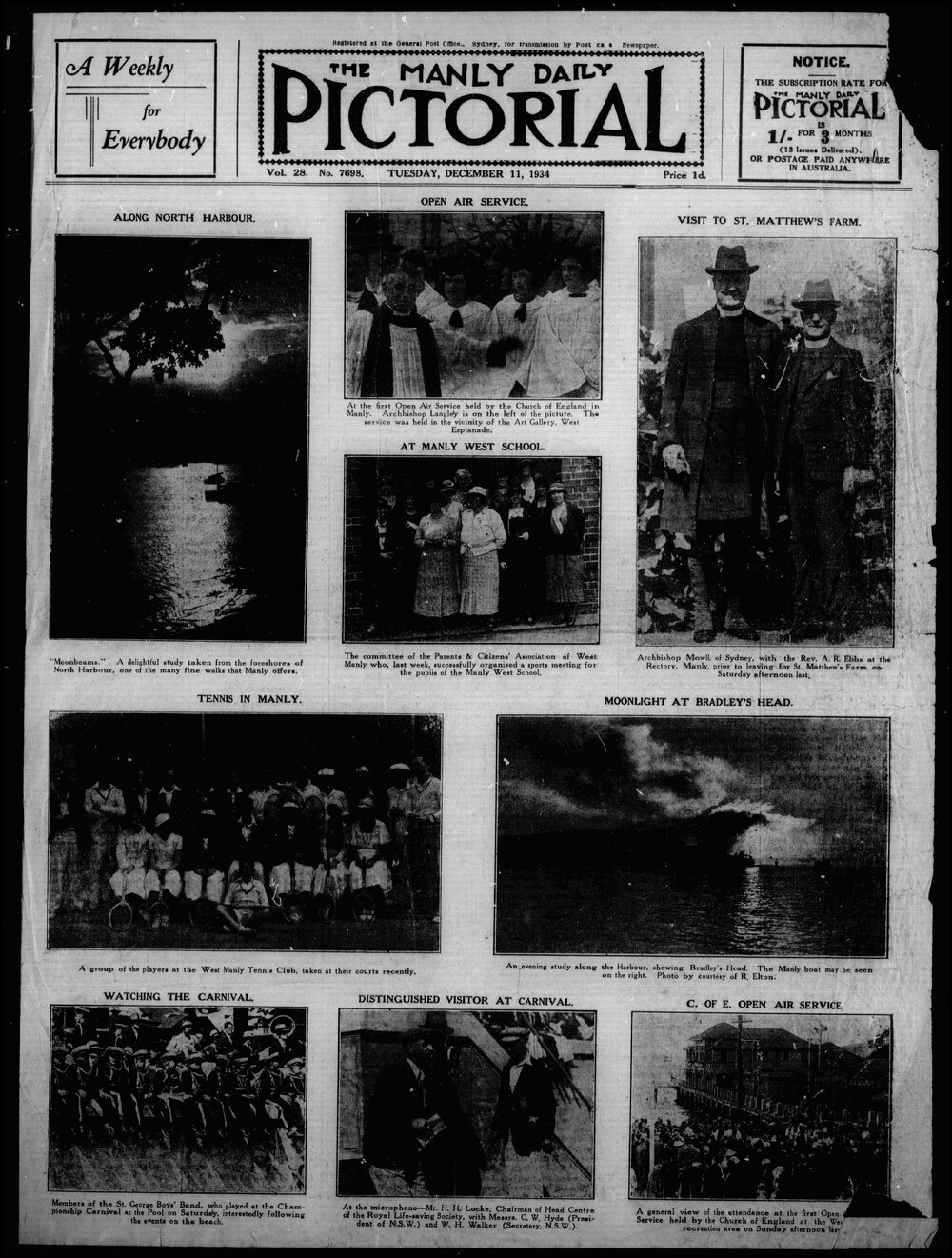 The Manly Daily Pictorial Tuesday, 11 December 1934