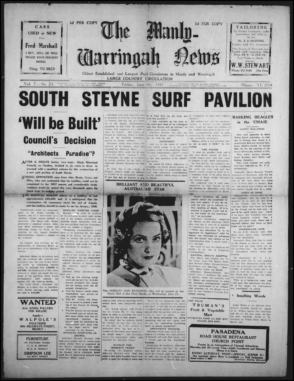 The Manly and Warringah News Friday, 11 June 1937
