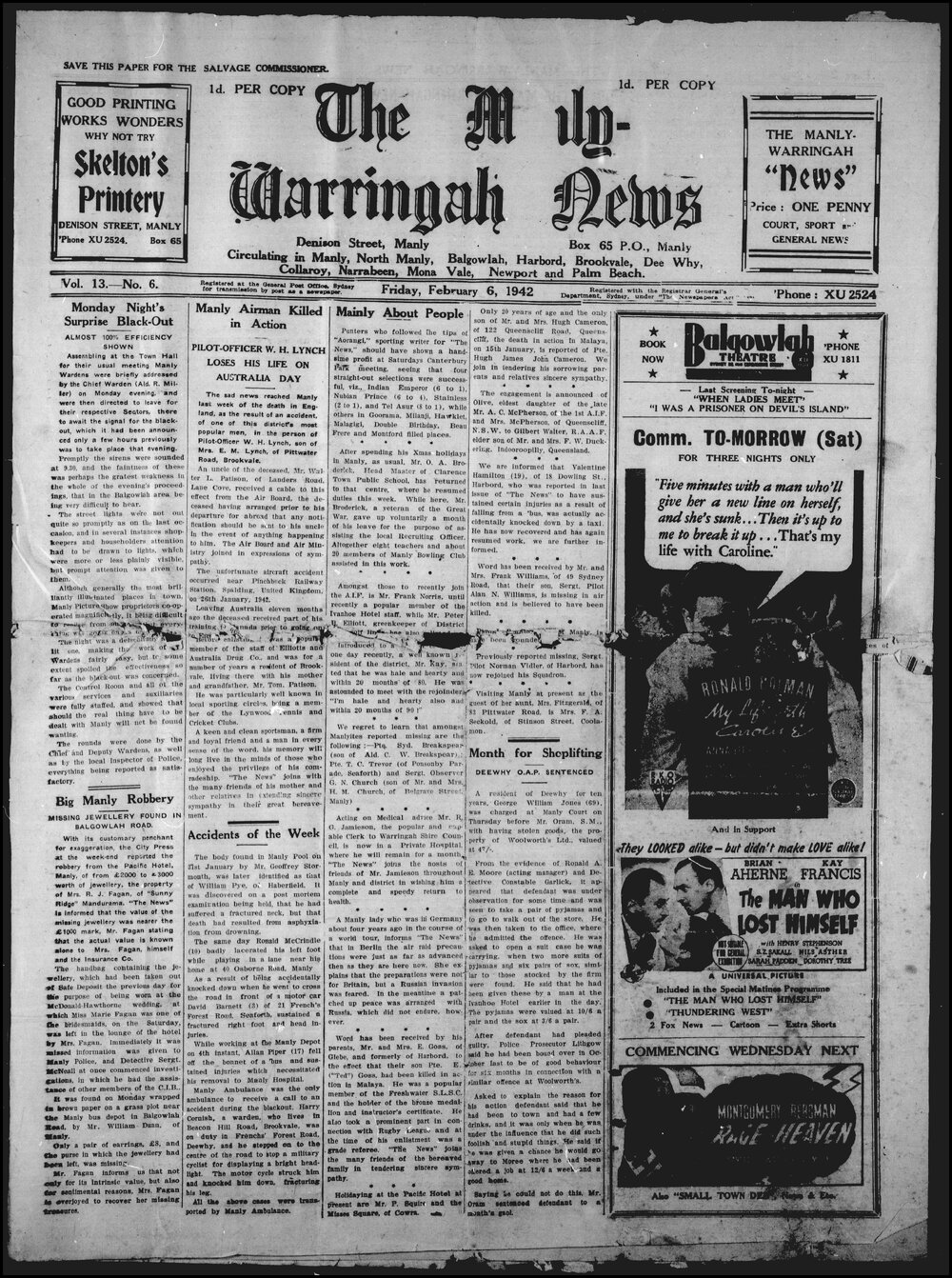 The Manly and Warringah News Friday, 6 February 1942