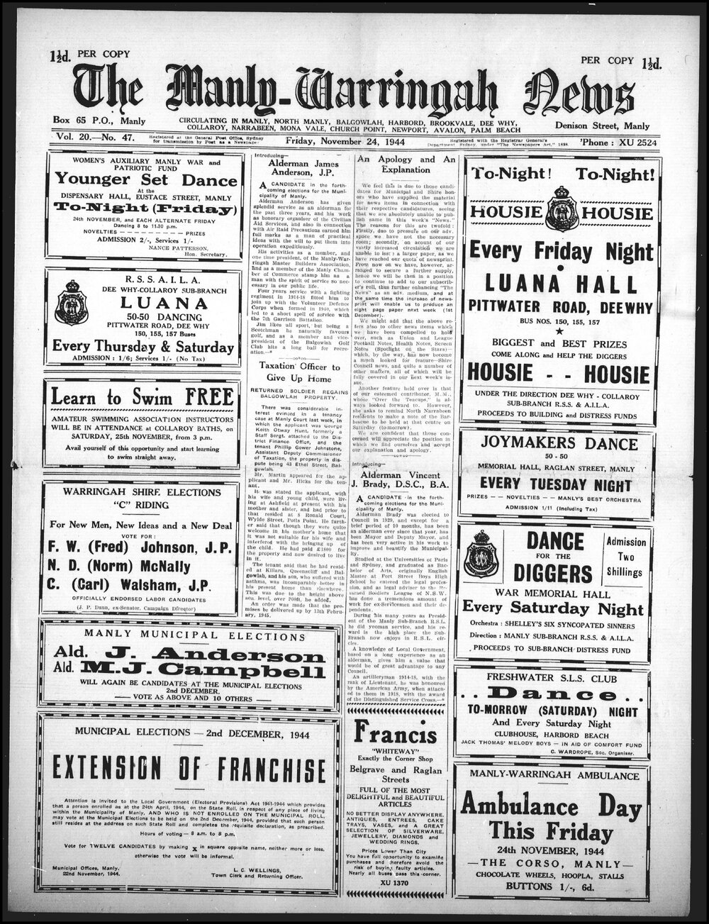 The Manly and Warringah News Friday, 24 November 1944