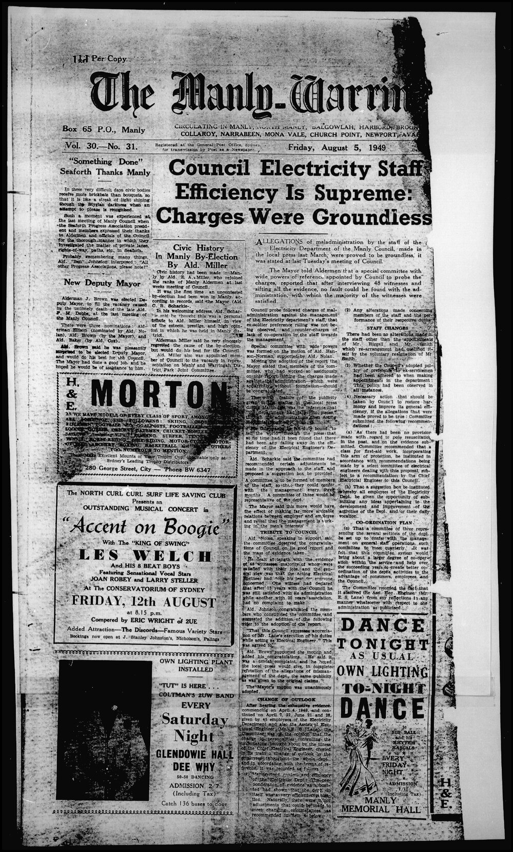 The Manly and Warringah News Friday, 5 August 1949