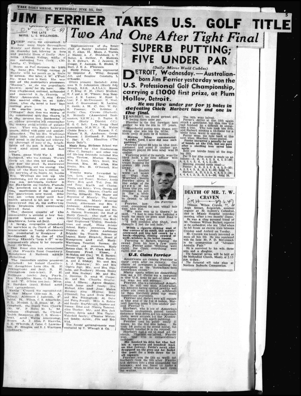 Wellings Cuttings Books Fiche 6 Vol 7 30-04-1939 to 21-03-1948