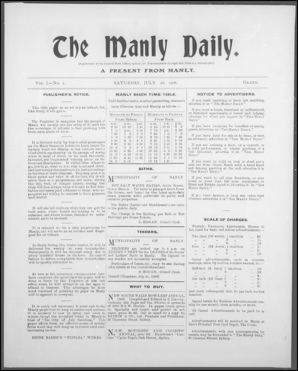 The Manly Daily, Saturday 28 July 1906
