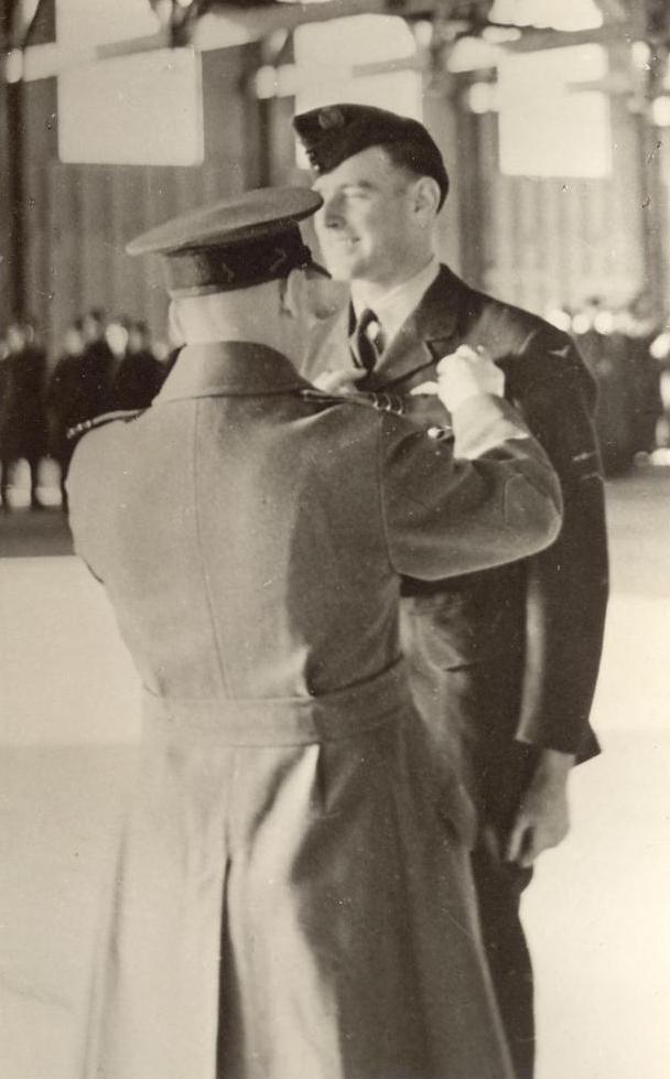 Ray Thorold-Smith getting his wings 