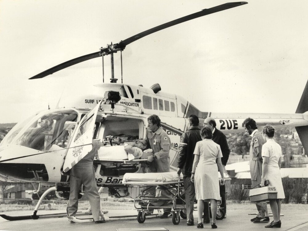 Surf Life Saving rescue helicopter, early 1980s
