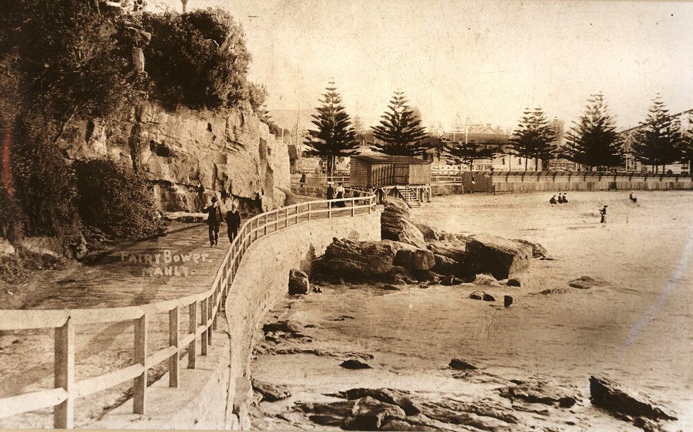 Fairy Bower walkway, Manly, c1907
