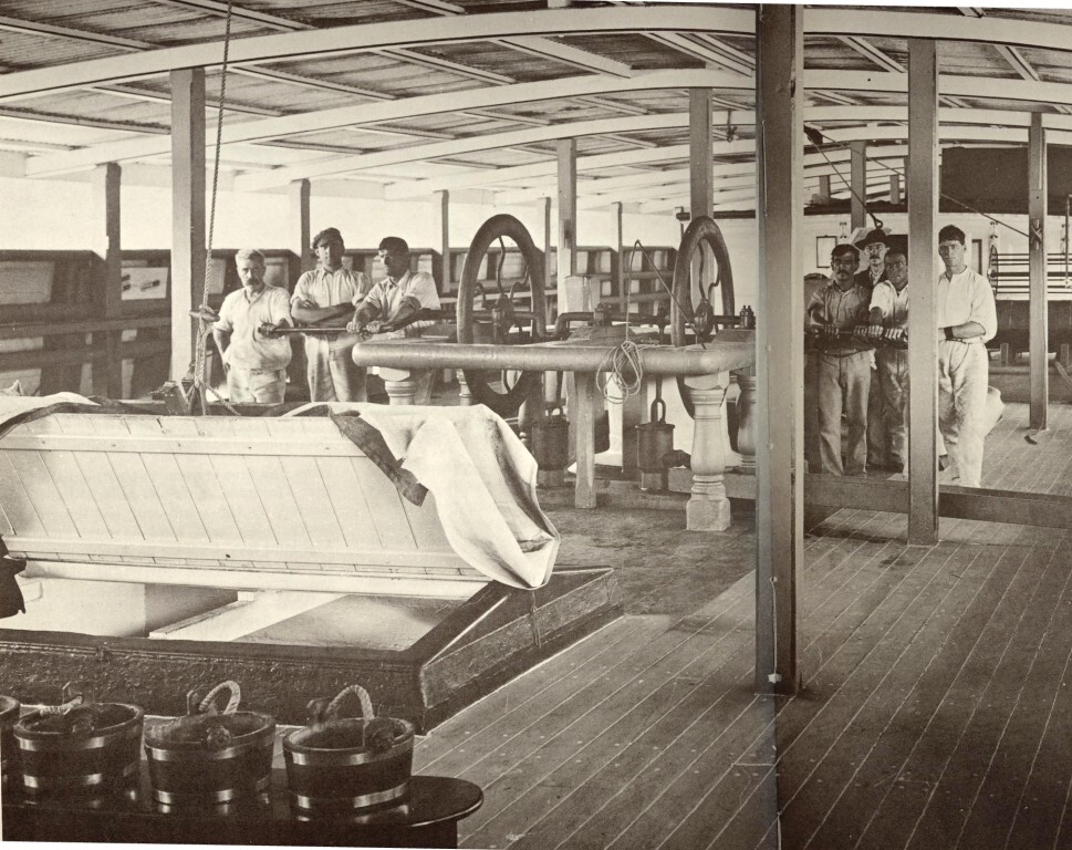 Deck of Pride of England powder hulk, n.d.