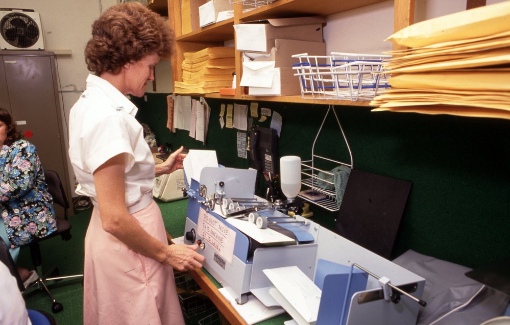Warringah Shire Council employee Sandra McCann in Mail Room