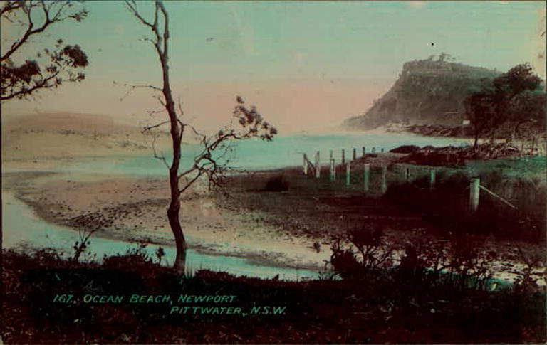 Ocean Beach looking south with Farrells Lagoon in the Background, Newport, c1904