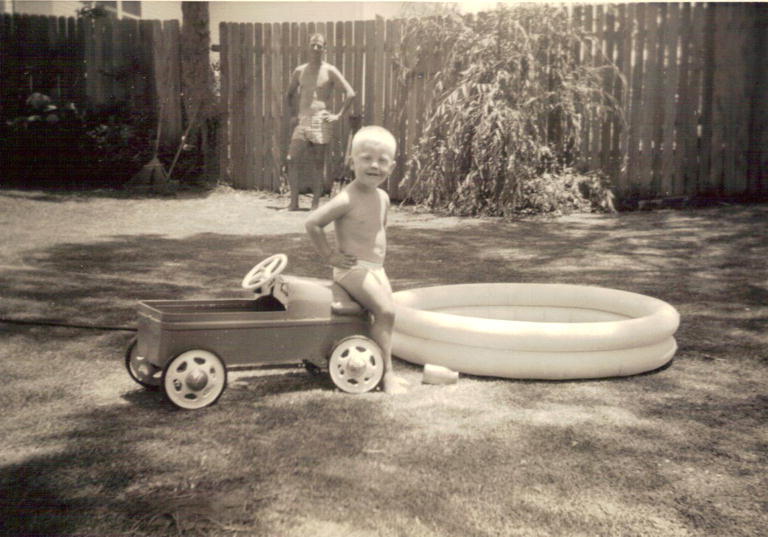 Backyard at 18 St Andrews Gate, Elanora Heights, 1965