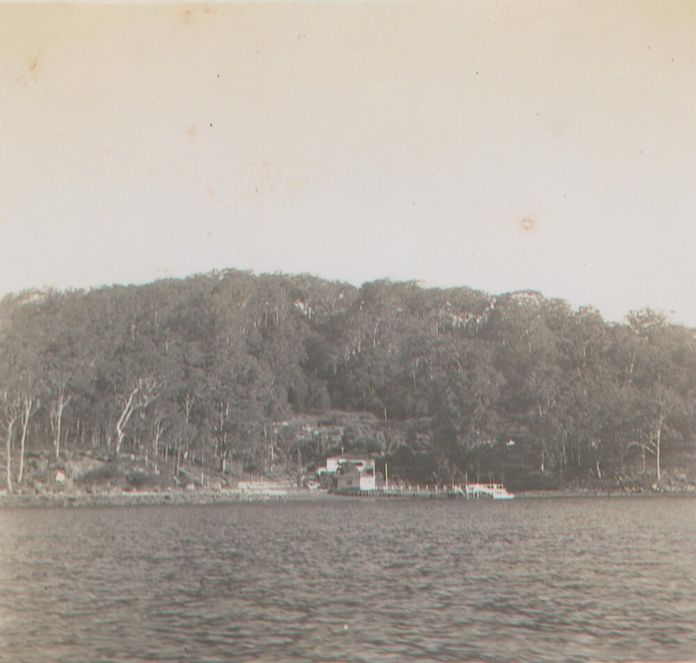 Yamba was to the right of the Gill Family Home, Scotland Island