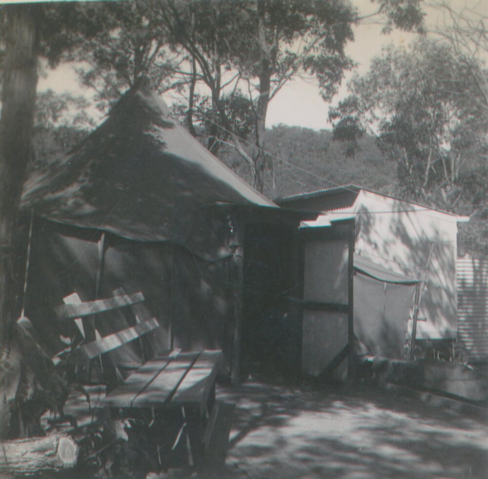 Building the house after WWII, Scotland Island