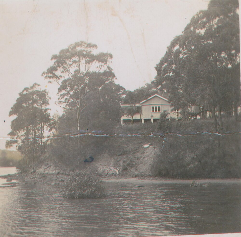 View to the Gill Family house on Scotland Island from across Pittwater