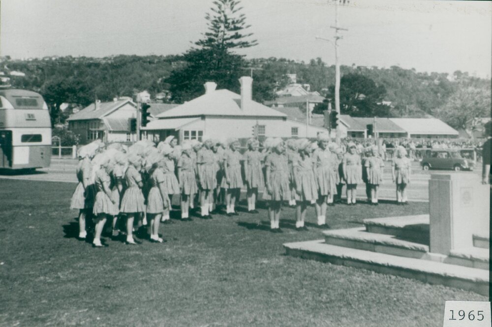 Junior Red Cross Anzac Day Service, Narrabeen Public School, 1965