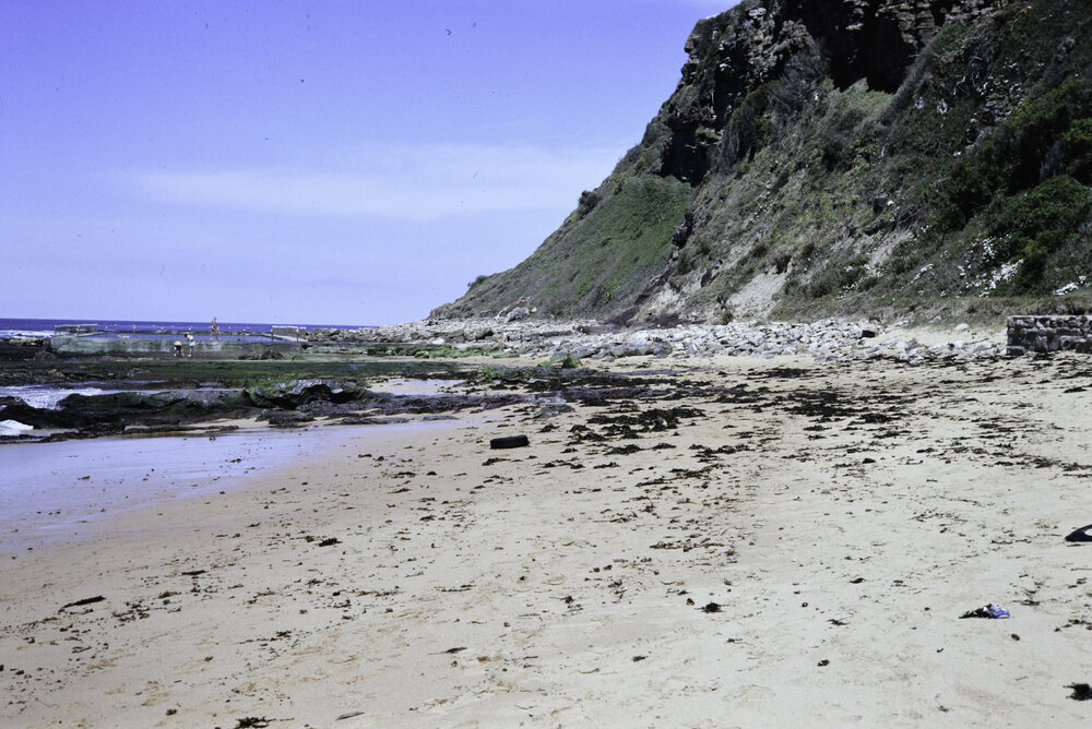 Newport Beach showing Sand Removed by Storm activity, Newport, 1986