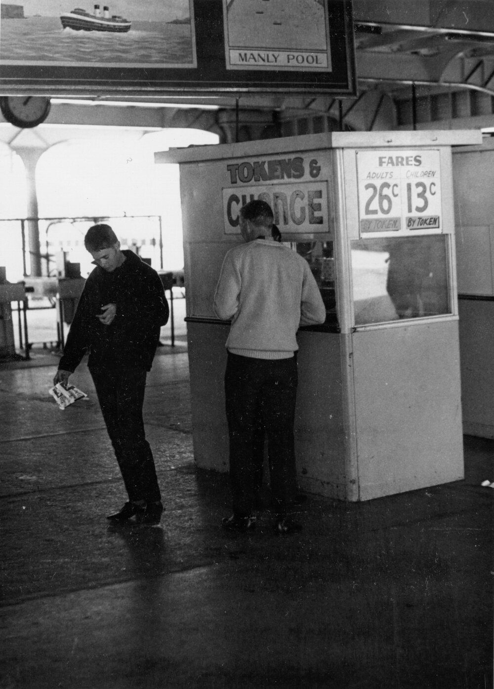 Token booth at the old Manly Fun Pier, Manly, c1967-1973