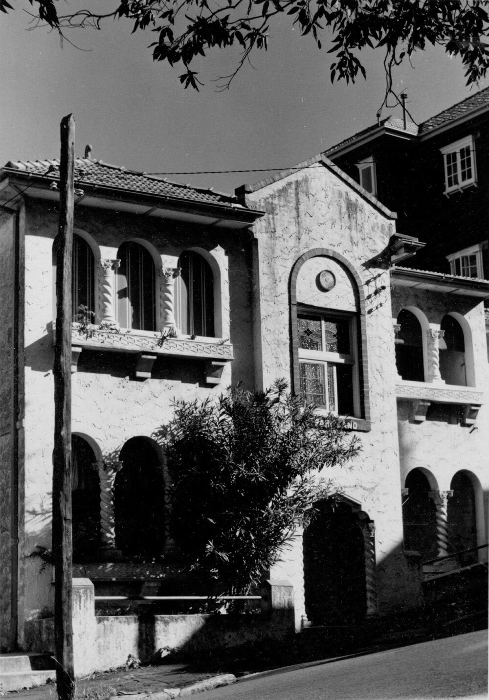 Parkland building on sloping street, Manly, c1967-1973