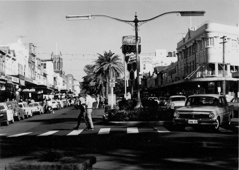 The Corso with the Coca Cola sign, Manly, c1967&ndash;1973