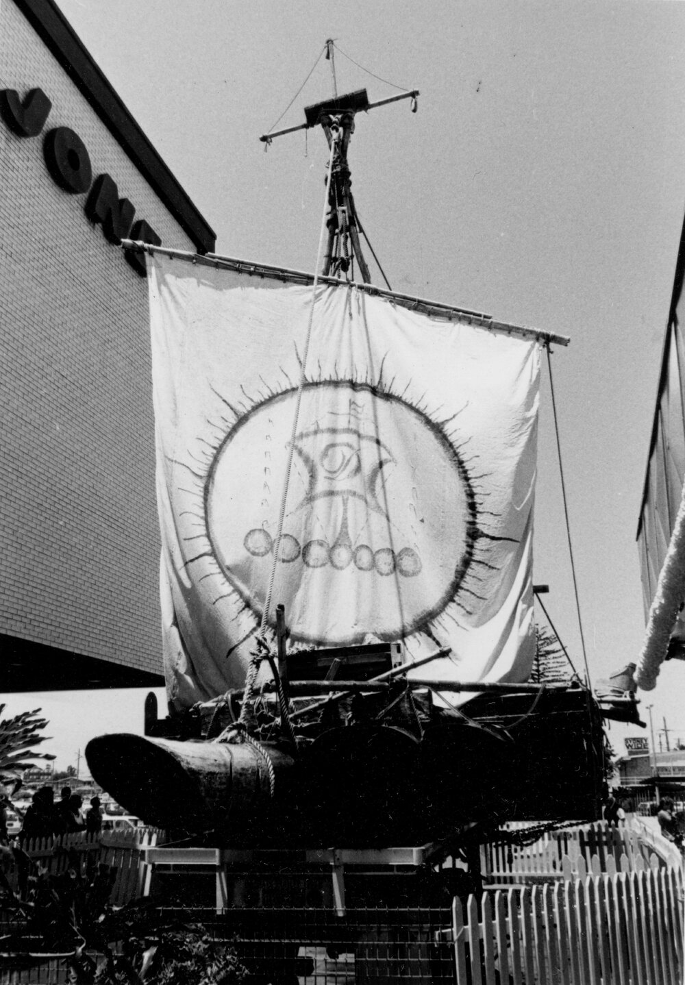 Sailing vessel display at Warringah Mall, Brookvale, c1967&ndash;1973