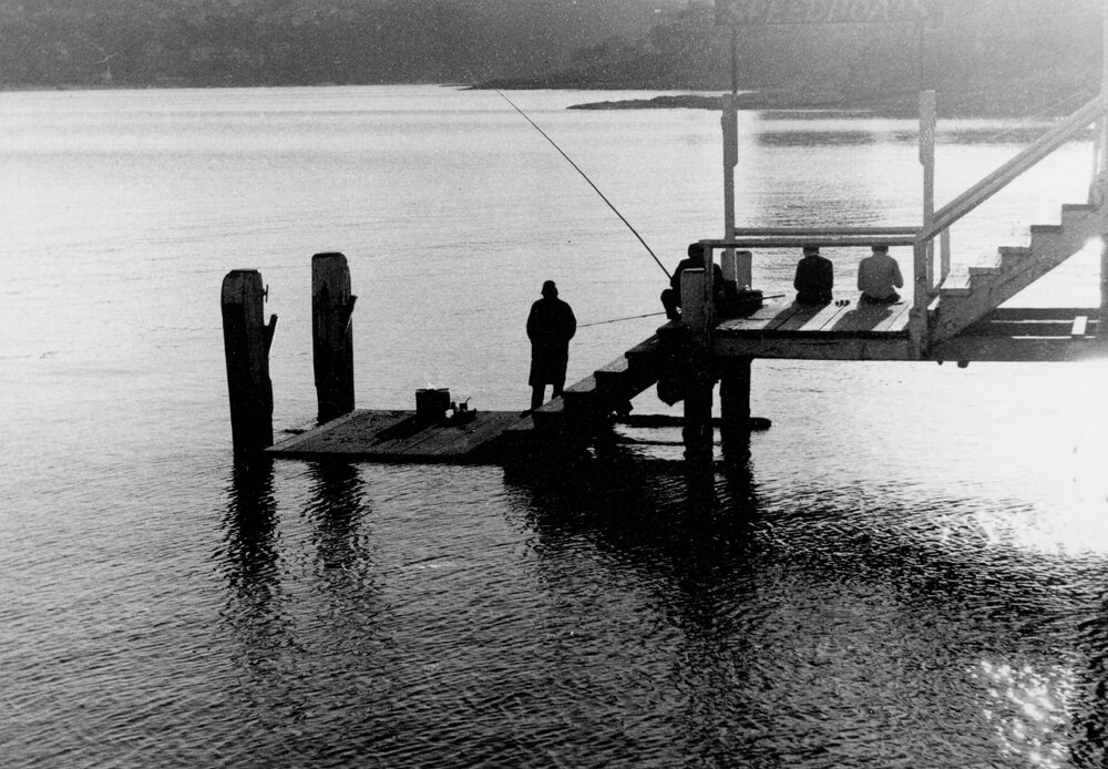People fishing from the pier at Manly Wharf, Manly, c1967&ndash;1973