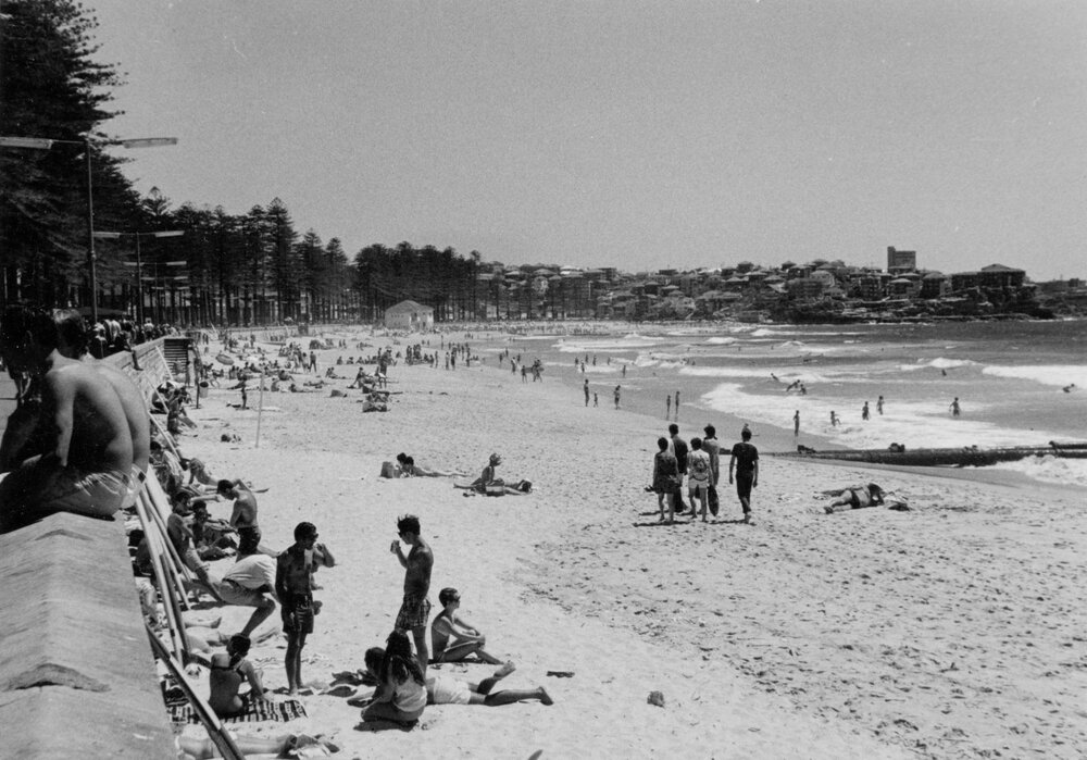 Summer scene at Manly Beach, Manly, c1967&ndash;1973