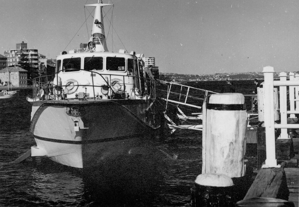 Fairlight hydrofoil at Manly Wharf, Manly, c1967-1973