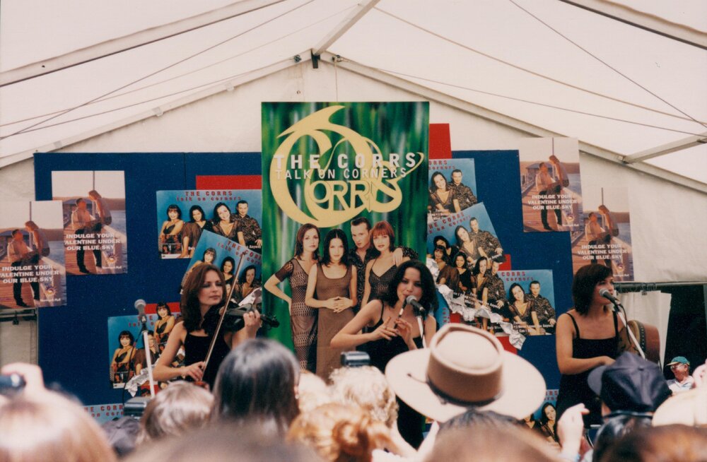 The Corrs live appearance at Warringah Mall, Brookvale, 1998