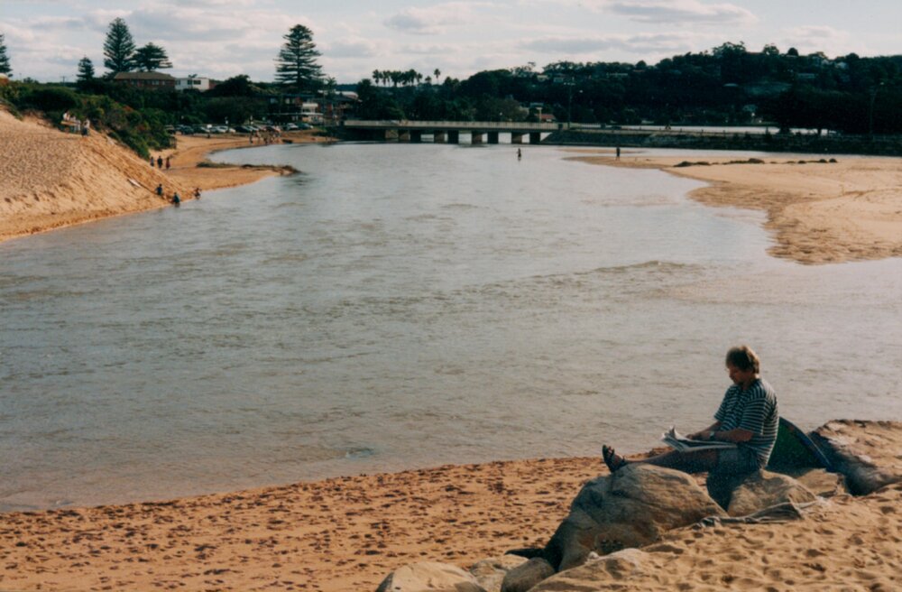 Narrabeen Lagoon outlet toward Ocean Street Bridge, Narrabeen, 1998