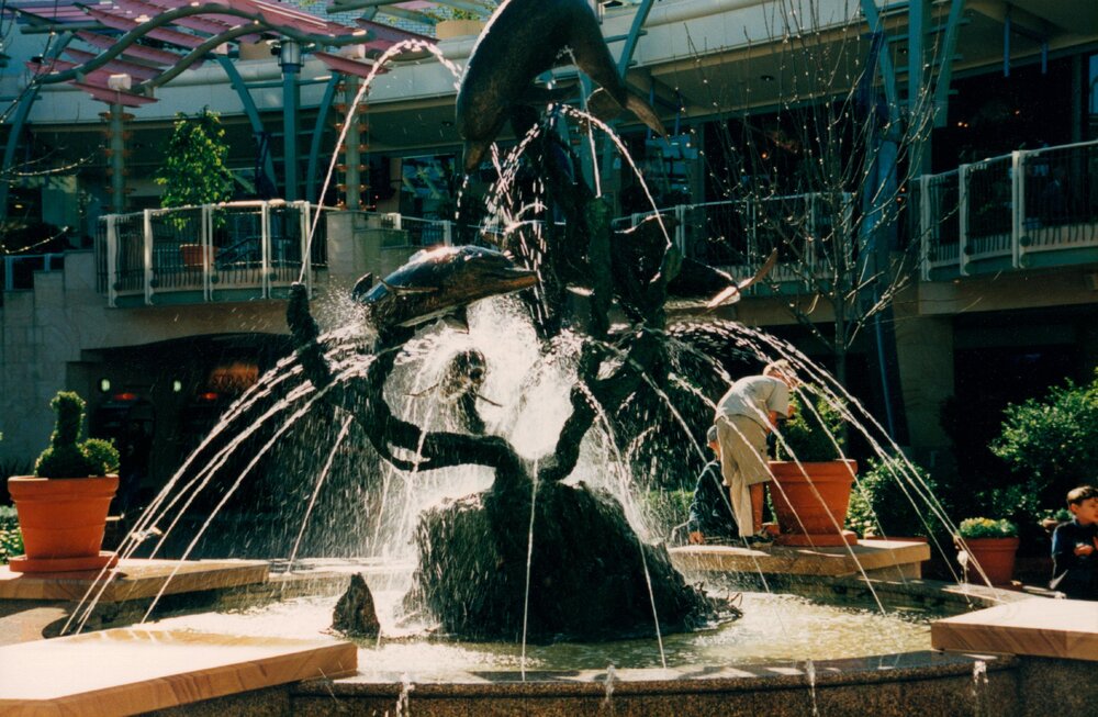 Dolphin Fountain at Warringah Mall, Brookvale, 1999