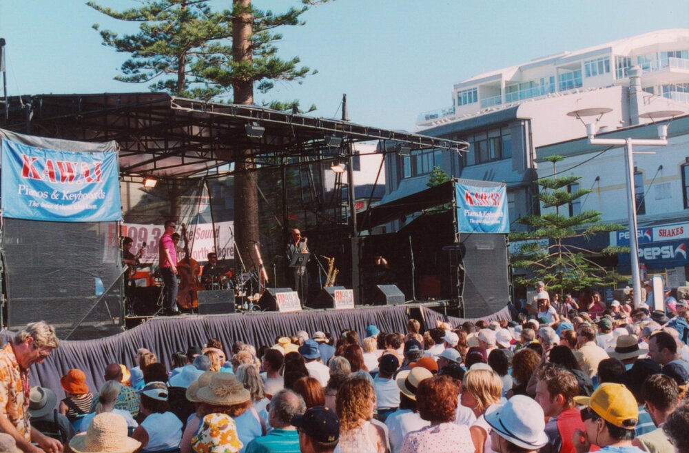 Manly Jazz Festival at The Corso stage, Manly, 2002