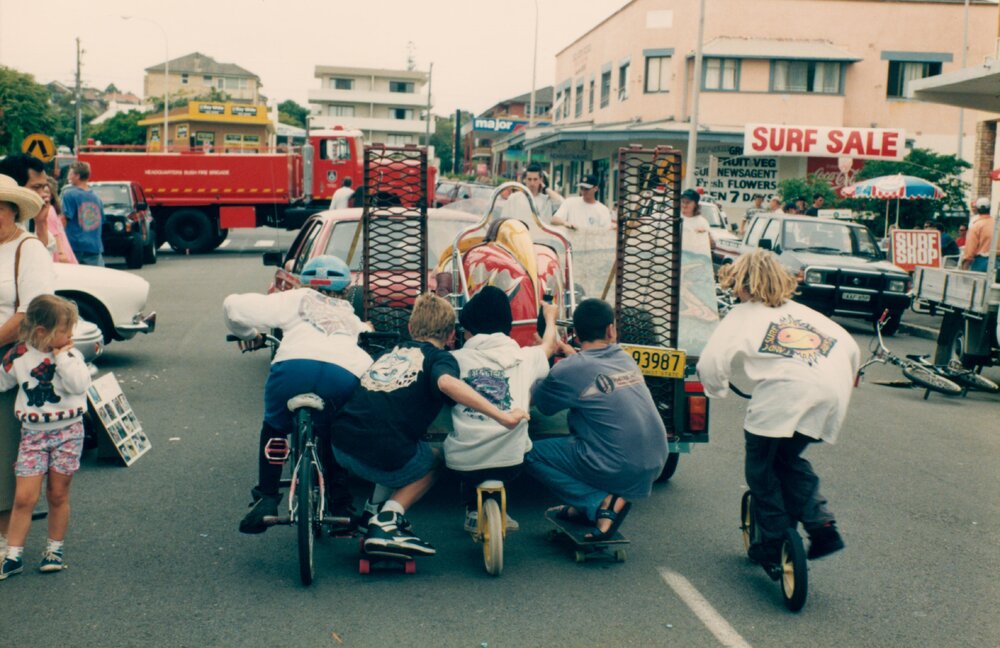Street activity at Dee Why Motor Show, Dee Why, 1993