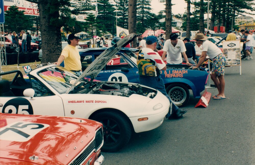 Race car display at Dee Why Motor Show, Dee Why, 1993