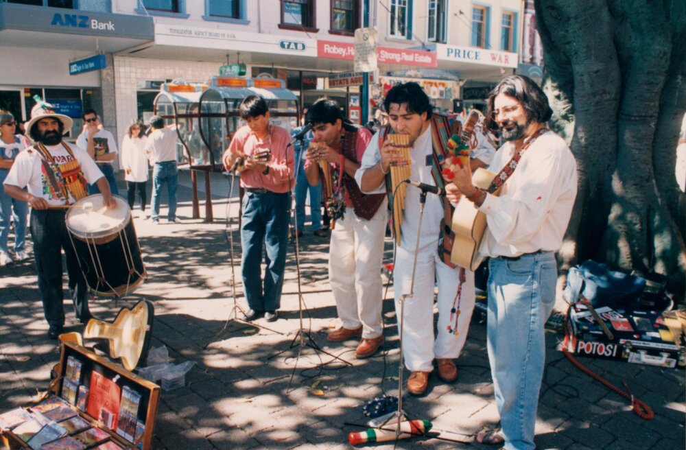 Street musicians at The Corso, Manly, 1994
