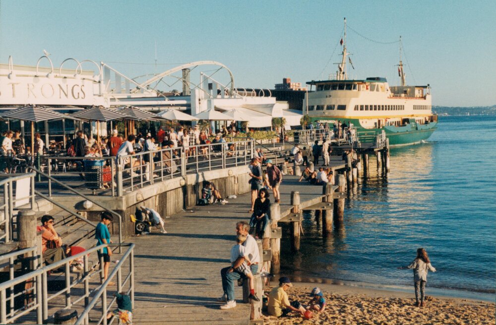 Manly Wharf foreshore and ferry, Manly, 1995