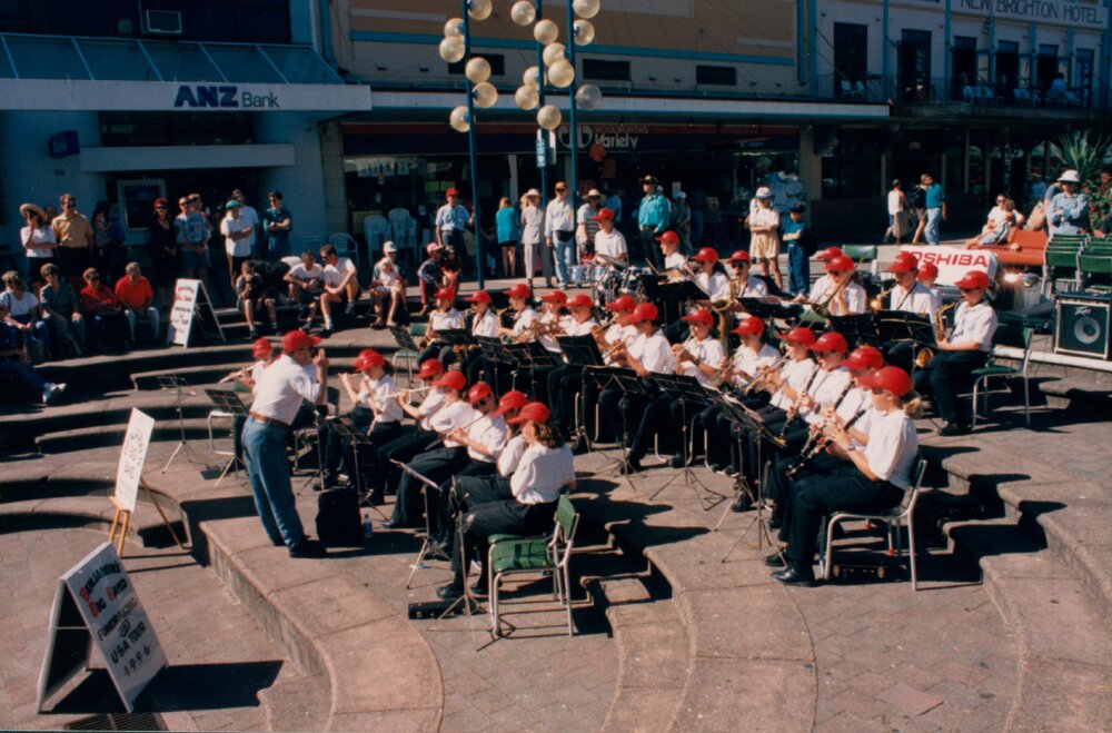 Benjamin's Big Band playing at The Corso, Manly, 1994