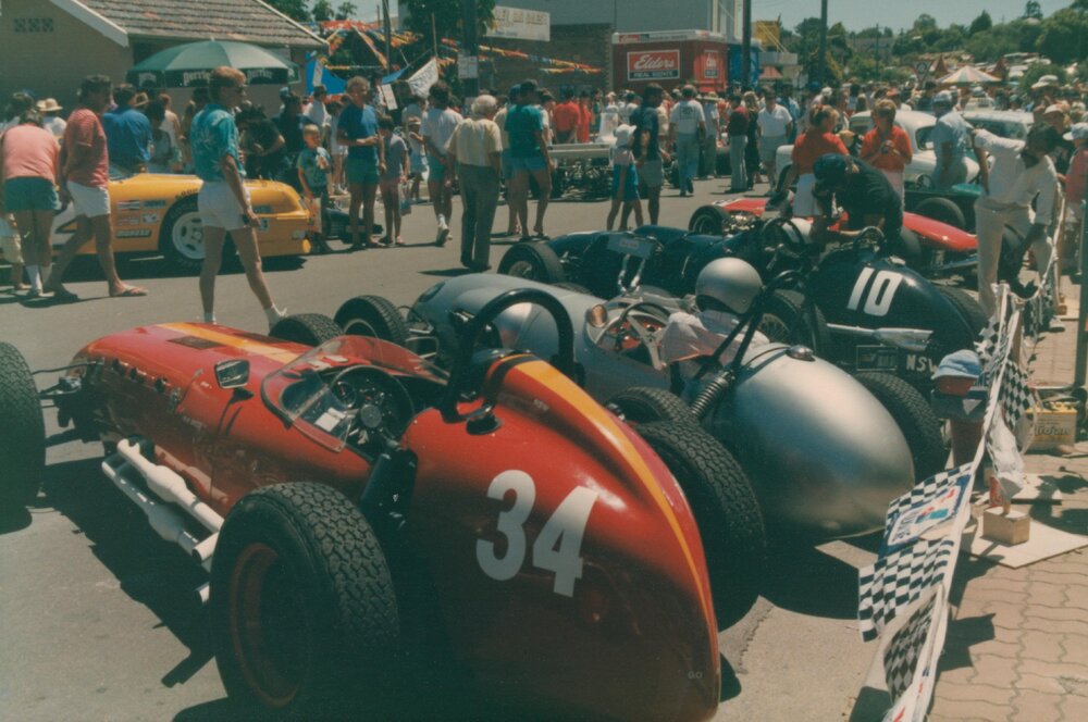 Racing car display at Seaforth Motor Show, Seaforth, 1987