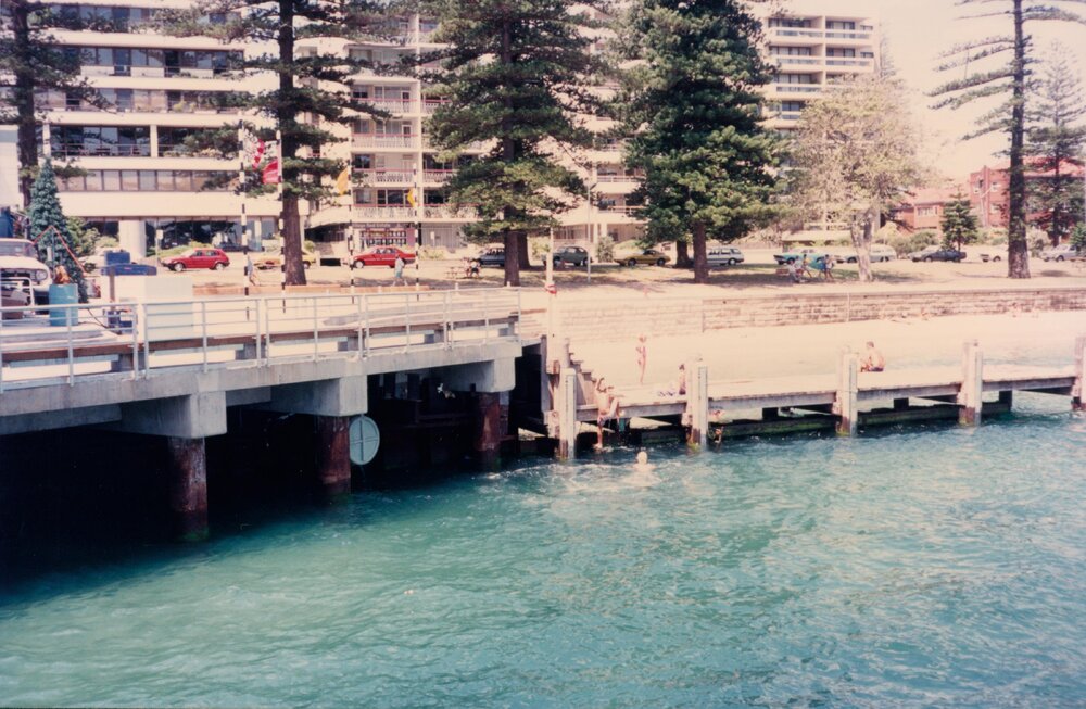 Eastern side of Manly Wharf along East Esplanade, Manly, c1990s