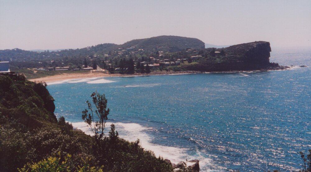 Shoreline and headland at Bilgola Beach, Bilgola, 2001