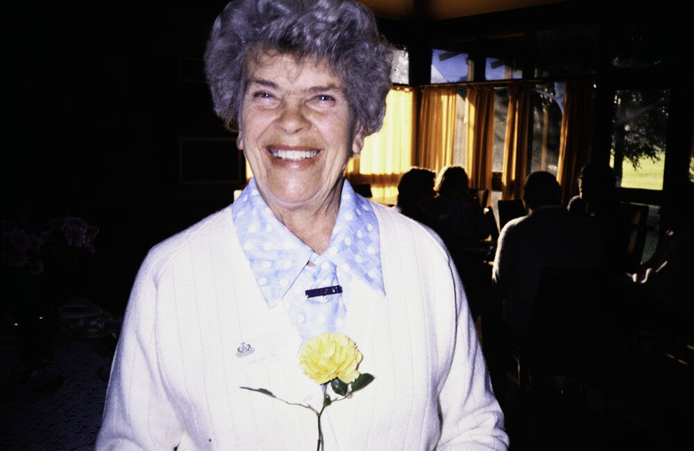 Rose Ling inside the Heather Nelson Centre, Warriewood, 1988