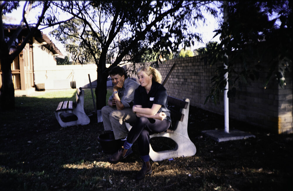 Warringah Shire Staff at the opening of the Bicentennial Rose Garden at the Nelson Heather Centre, Warriewood, 1988