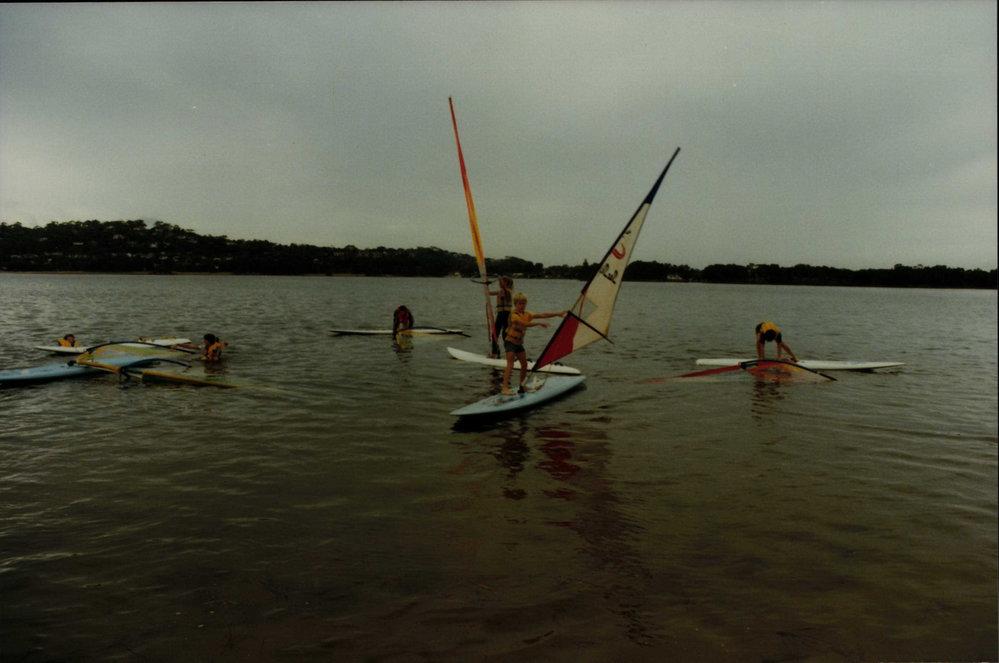 Learning to Windsurf as part of Warringah Shire Council Vacation Program, Narrabeen