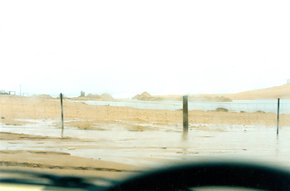 Narrabeen beach during flood, 1989